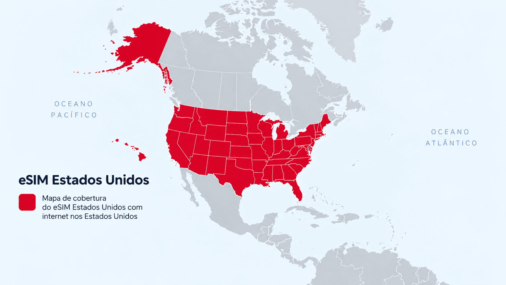 Mapa de cobertura de Estados Unidos